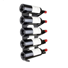 2020 manufacturer Wall mounted metal black color modern style wine racks for home decor